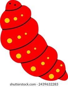 Colorful Cartoon Caterpillar Vector Illustration