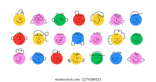 Colorful cartoon character face