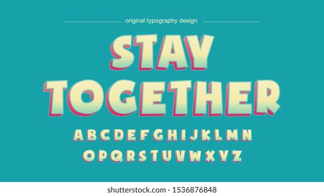 Colorful Cartoon Comics Artistic Font Typography