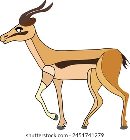 colorful cartoon deer Art Vector Illustrator.