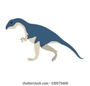 colorful cartoon with dinosaur allosaurus