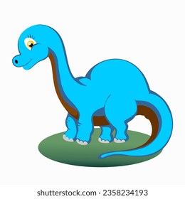 Colorful cartoon dinosaurs in a playful, prehistoric world, available in high-quality vector format for endless creative possibilities!