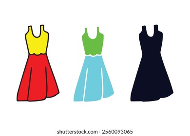 Colorful Cartoon Dresses for Fashion Design Inspiration