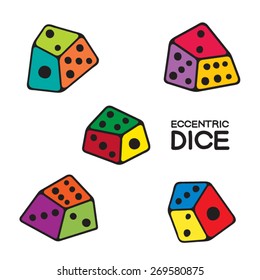 colorful cartoon eccentric dices