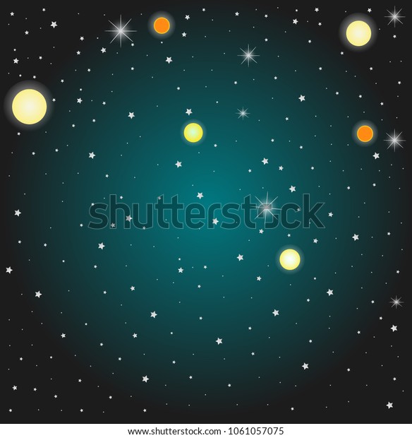 Colorful cartoon\
fantasy planets \
background