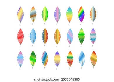 Patrón de plumas de dibujos animados coloridos sobre fondo blanco. Ilustración vectorial Abstractas para la tela, materia textil, ropa, papel de embalaje, Fondo de pantalla, cubierta.