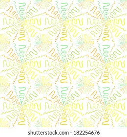Colorful cartoon fireworks pattern on white background