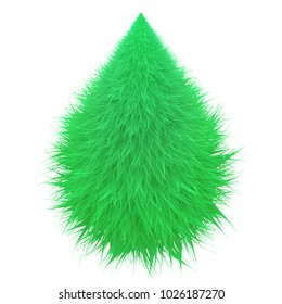 Colorful cartoon fluffy drops. Fur drops, blobs. Vector isolated on white background. Funny fur drops for game design.