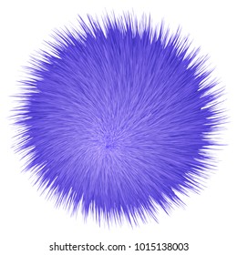Colorful cartoon fluffy pompons. Fur balls.  Vector isolated on white background. Funny fur balls for game design.