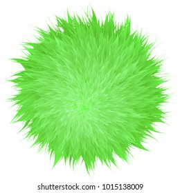 Colorful cartoon fluffy pompons. Fur balls.  Vector isolated on white background. Funny fur balls for game design.