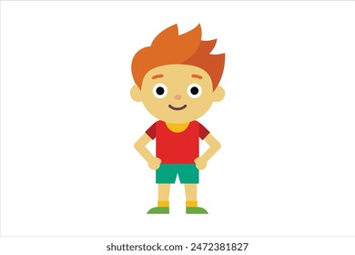 Colorful cartoon kids playing sports vector art illustration. Featuring dynamic characters in various athletic activities, this playful artwork is perfect for children's content, educational material