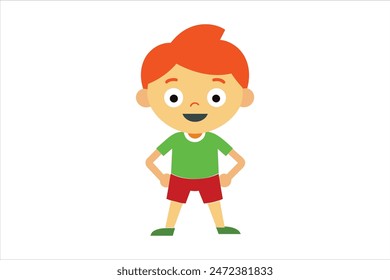 Colorful cartoon kids playing sports vector art illustration. Featuring dynamic characters in various athletic activities, this playful artwork is perfect for children's content, educational material