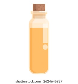 Colorful cartoon medicine bottle illustration with flat design and modern art style, isolated on white background, perfect for healthcare and pharmaceutical concepts
