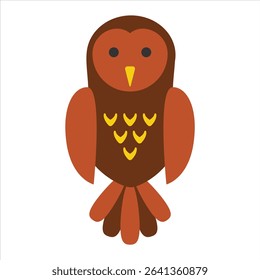 colorful cartoon owl branches vector design