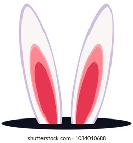 Colorful Cartoon Rabbit Ears Hole Icon Stock Vector (Royalty Free ...