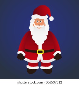 colorful cartoon Santa Claus with red outfit eps10