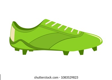 Colorful cartoon soccer boots. Sport theme vector illustration for icon, sticker sign, patch, certificate badge, gift card, stamp logo, label, poster, web banner, flayer invitation