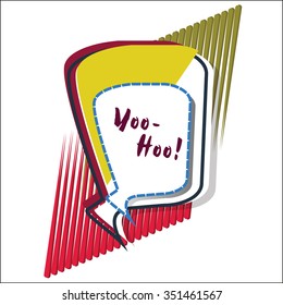 Colorful Cartoon Speech Bubble. Vector. Retro Style. Pop Art. Bubble template.