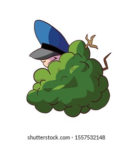 Colorful cartoon traffic police officer