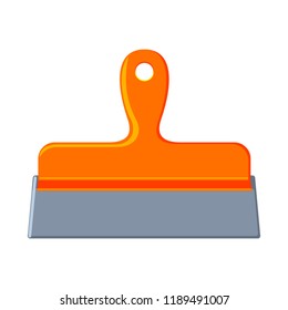 Colorful cartoon whide spatula. Handyman tool for home repair. Construction themed vector illustration for icon, logo, sticker, patch, label, sign, badge, certificate or flayer decoration
