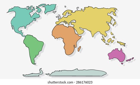 World Map Cartoon Images Stock Photos Vectors Shutterstock