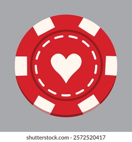 Colorful casino poker chips vector illustration.