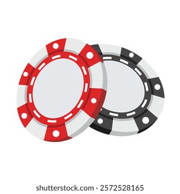 Colorful casino poker chips vector illustration.