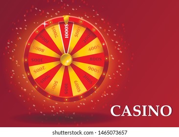 Colorful casino wheel. Vector illustration EPS 10.