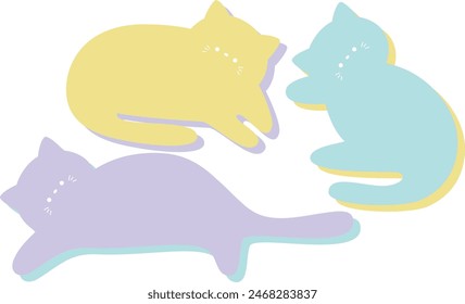Buntes Katzenrahmen-Set 2
