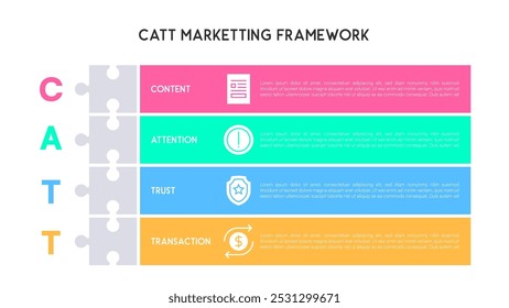 Colorful CATT Puzzle Infographic for Content Marketing Strategy