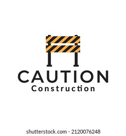 diseño de logotipo de construcción de tablero de precaución colorido, símbolo gráfico vectorial ilustración de símbolo