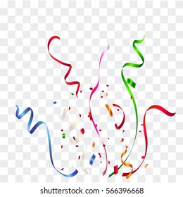 Colorful celebration background with confetti.
