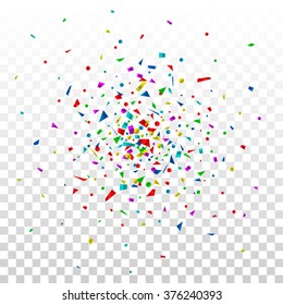 Colorful Celebration Background Confetti Isolated On Stock Vector ...