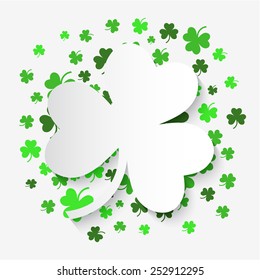 Colorful celebration background with confetti. Patrick day party.Vector Illustration.
