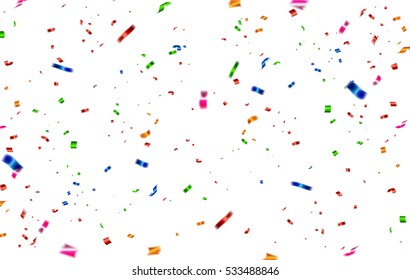 Colorful celebration background with confetti Vector Illustration