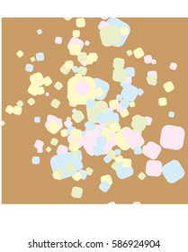Colorful celebration background with confetti. Vector Illustration.