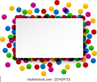 Colorful Celebration Background Round Confetti Vector Stock Vector 