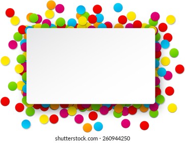 Colorful Celebration Background Round Confetti Vector Stock Vector ...