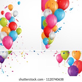 Colorful celebration balloons background