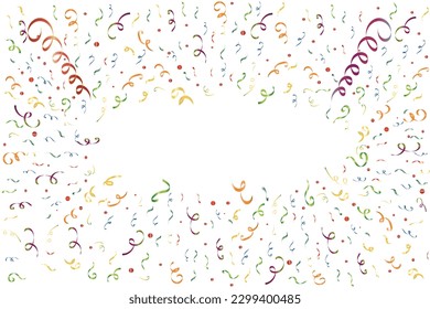 colorful celebration confetti and ribbon
