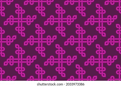 Colorido patrón textil geométrico de alamante celta. Fondo elegante de bloques de impresión con motivos geométricos comunes. Diseño de diseño moderno en tonos pastel. Resumen estilo gráfico de interlineado geométrico minimalista