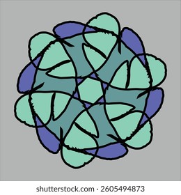 colorful ceramic design with gray background