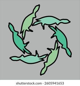 colorful ceramic design with gray background
