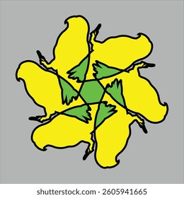 colorful ceramic design with gray background