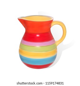 Colorful Ceramic Jug.  Ceramic Kitchenware. Vector Illustration