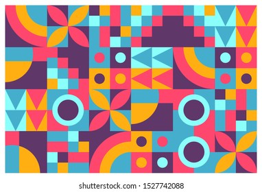 Colorful Ceramic Tiles Pattern Background for Happy and Creative Event.