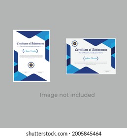 colorful certificate of achievement template with badge Premium Vector