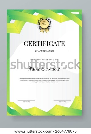 Colorful Certificate of Appreciation With Modern Design
