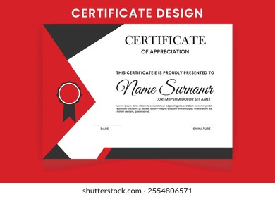   Colorful certificate design and certificate design template for diploma achievement award and graduation.