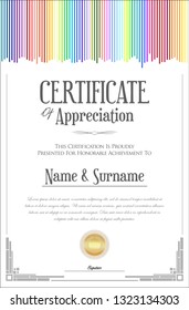 Colorful certificate template